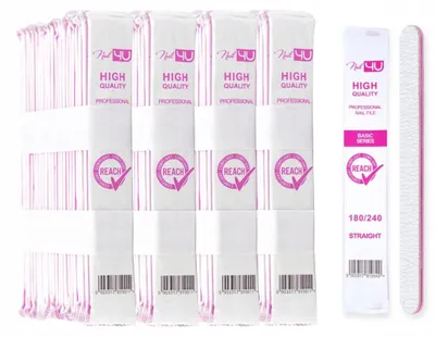 Produktbild von Nail4U Basic Nagelfeile Gerade 180/240 100 Stück