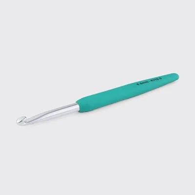 Produktbild von KnitPro Waves 2.0 Aluminium Häkelnadel 6,5 mm Ergonomisch