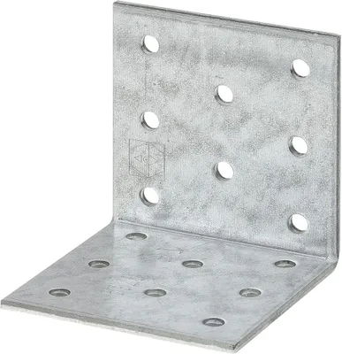 Produktbild von Vormann Lochplattenwinkel sendzimri verzinkt 100 x 100 x 100 mm