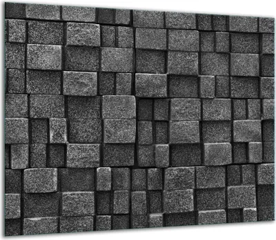 Obrázek produktu pro Krycí desky varné desky Skleněný kryt varné desky 60x52cm černá mozaika