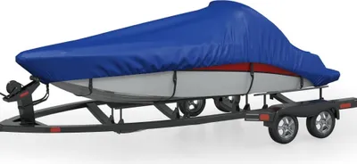 Produktbild von dkd-home-decor Bootsplane Blau 440 x 180 x 40 cm aus Oxford-Gewebe mit PolyurethanBeschichtung, schimmelresistent und wasserabweisend, mit 4 Schnallenriemen