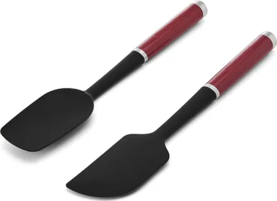 Image de KitchenAid Racloir, essuie-tout et cuillère, lot de 2, silicone, rouge royal