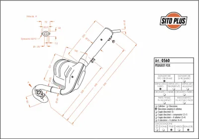 Produktbild von Auspuffanlage LeoVince Komplettanlage SITO PLUS mit Zulassung, Stahl für Peugeot Fox