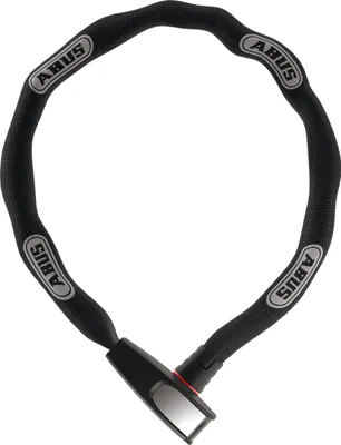 Produktbild von ABUS Kettenschloss Catena 6806K – Leichtes Fahrradschloss aus gehärtetem Stahl mit modischem Textilschlauch – ABUS-Sicherheitslevel 6 – 110 cm – Schwarz
