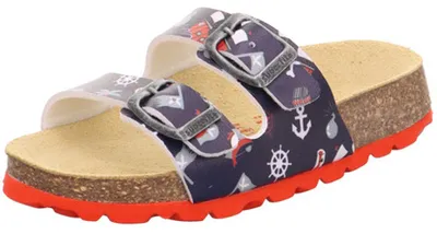 Produktbild von Superfit Fussbettpantoffel Jungen Sandale mit Piraten-Motiv Blau/Rot, 1-800111-8190