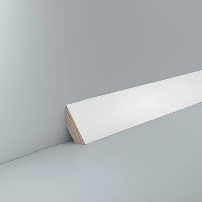 Produktbild von Deckenleiste Holz Buche 25 x 40 Lackiert RAL 9016 Abschlussleiste Zierleiste