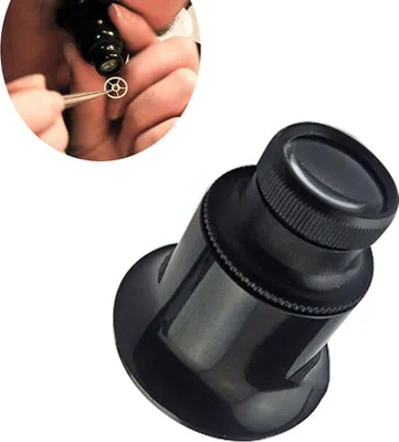 Produktbild von 2 Stück x20 fach stark Augenlupe Okular Juwelier Uhrmacherlupe Schwarz.-Gift