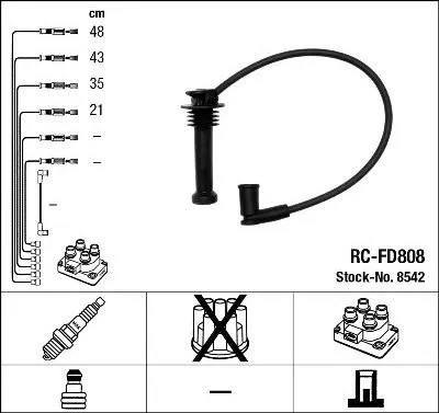 Image de Jeu de câbles d'allumage NGK 8542