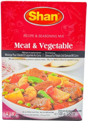 Produktbild von Shan Meat & Vegetable Masala 100g - Würzmischung für Fleisch und Gemüse Curry