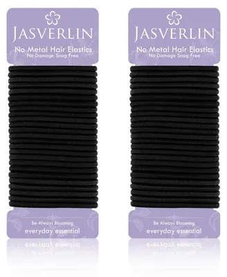 Immagine prodotto di Elastici per capelli - 4 mm - Nero - 50 pezzi - Senza metallo - Coda di cavallo