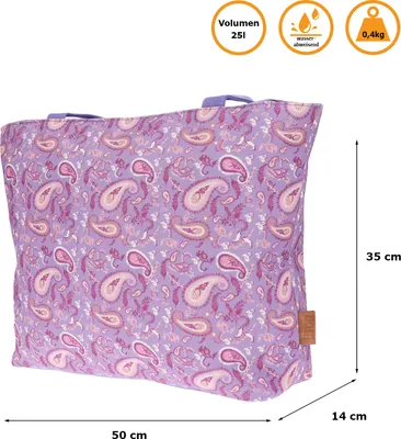 Produktbild von Christian Wippermann großer Damen Shopper Strandtasche Badetasche Tasche Schultertasche Umhängetasche Paisley Bag