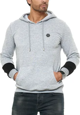 Produktbild von Red Bridge Herren Kapuzenpullover Hoodie Sweatshirt mit Kapuze Grau XXL