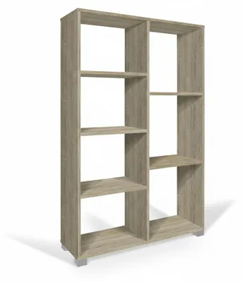Immagine prodotto di Libreria Scaffale Moderna 7 Ripiani Mobile Soggiorno 80x24x126.5 cm.Colore:rovere