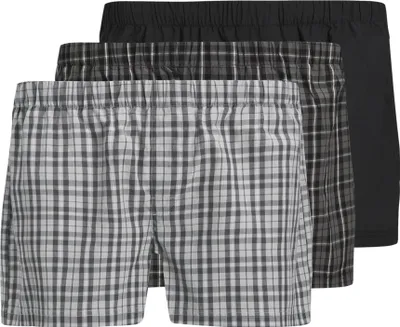 Image de JACK&JONES Boxers pour homme, Lot de 3 - JACMILANO WOVEN BOXERS 3 PACK , Coton Noir/Gris XL