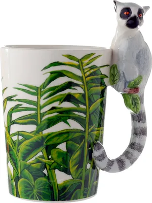 Produktbild von Lemur Tasse mit 3D Henkel Becher Katta