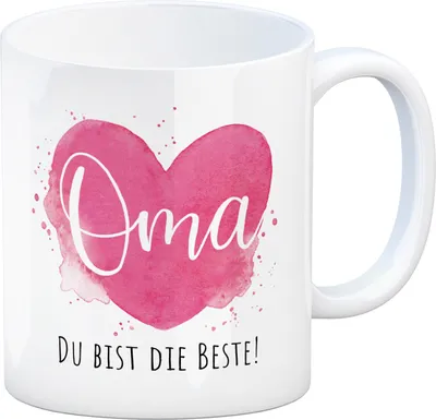 Produktbild von Beste Oma Kaffeebecher mit Spruch Oma Du bist die Beste