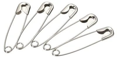 Sicherheitsnadeln 1000 Stück, 38 mm, silber, Metall