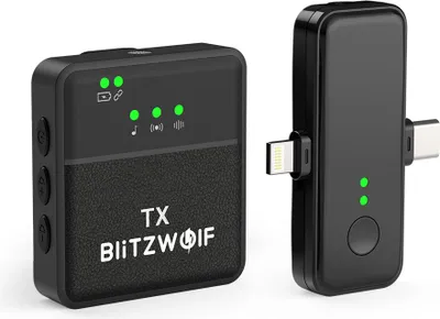 Produktbild von 3-in-1 kabelloses Lavalier-Mikrofon Typ-C-3,5-mm Klinkenmikrofon Intelligente DSP-Rauschunterdrückung Mikrofon - 1 Mic