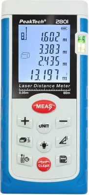 Image de Télémètre laser jusqu'à 60 m avec éclairage et niveau à bulle