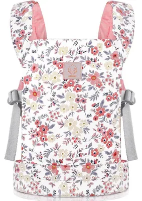 Productafbeelding van Poppenbuggy, geschikt voor kinderen, baby's, poppenaccessoires, roze, met wasbloemen