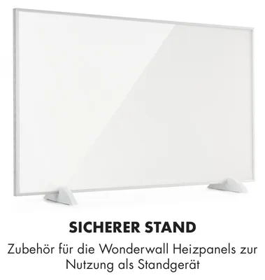 Produktbild von Klarstein Wonderwall Standfüße für Wonderwall Infrarot-Heizung - Kunststoff, 2 Stück, Zubehör, grau-silber