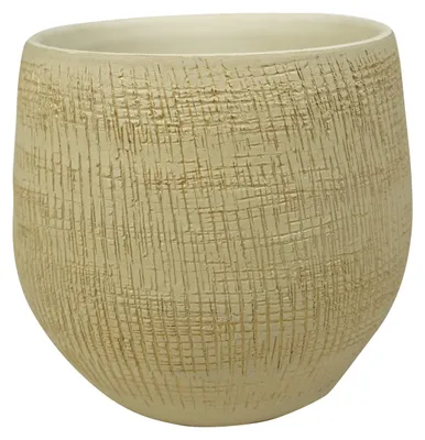 Produktbild von Ter Steege Pflanzentopf - moderner Look - beige - 22 x 20 cm