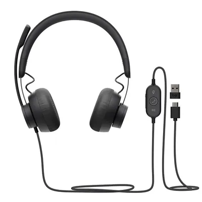 Immagine prodotto di Logitech Zone 750 Auricolare Cablato A Padiglione Ufficio USB tipo-C Grafite