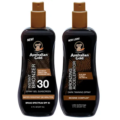 Produktbild von Australian Gold Spray Bronzer SPF30 + Bräunungsgel-Beschleuniger