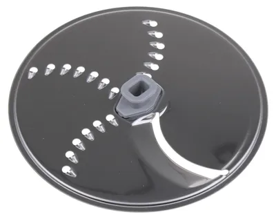 A close-up, top-down view of a food processor blade.