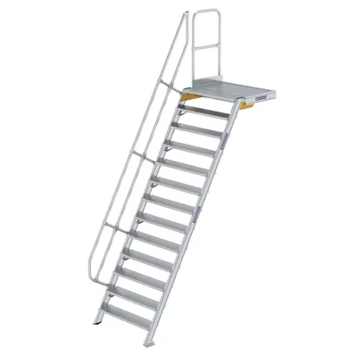 Obrázok produktu pre Hliníkové schodisko s podestou 60° 300413