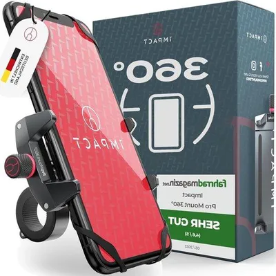 Produktbild von Fahrradtelefonhalter für Smartphones 4-7 Zoll - 360°-Fahrradstuhlhalter mit Kugelgelenk und Sicherheitsgummi.