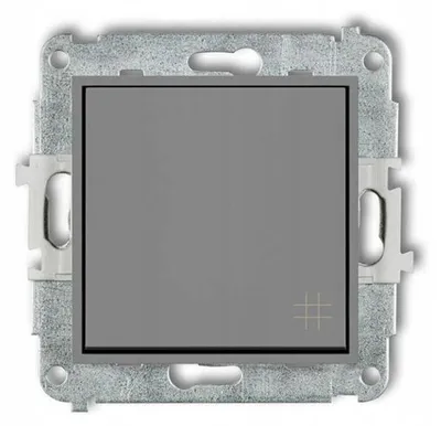 Imagen del producto de ICON Karlik 27IWP-6, interruptor de dos vías, color gris mate