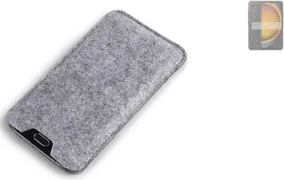 Produktbild von K-S-Trade Filz Handyhülle kompatibel mit Samsung Galaxy XCover7 Schutzhülle Filztasche Filz Tasche Case Sleeve Handy Hülle Filzhülle grau