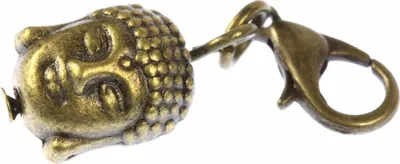 Produktbild von Buddhakopf Charm Anhänger Bettelarmband Miniblings Charms Buddha Yoga Bronze