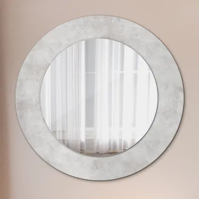 Produktbild von Spiegel - Mirror zum Wandspiegel Schlafzimmer – Schminkspiegel- Beton Textur- Ø50cm