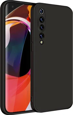 Produktbild von Xiaomi Mi 10 Hülle, LaimTop Slim Liquid Silikon Gel Gummi Schutzhülle für Xiaomi Mi 10 Schwarz