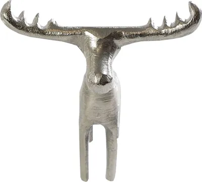 Produktbild von Elch aus Aluminium ca. 10 x 13 x 15 cm in Silber Weihnachts-Skulptur