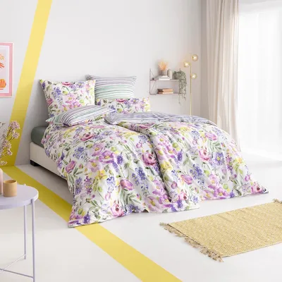 Produktbild von Estella Bettwäsche Wendy 4789 985 Bunt Mako Satin 155 cm x 220 cm