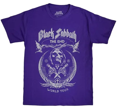 Immagine prodotto di Black Sabbath | Maglietta ufficiale della band | The End Mushroom Cloud, grande, viola