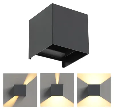 Image de Applique de jardin LED QUERK 2x3W 3000K IP54 noire