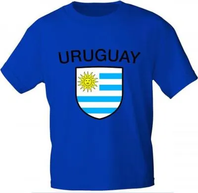 Produktbild von Kinder T-Shirt mit Print - Uruguay - 76179 - blau - Gr. 86-164 Größe - 152/164