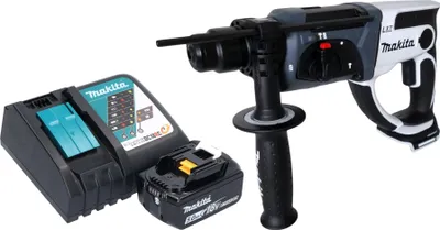Obrázek produktu pro Makita DHR 202 RT1W akumulátorová příklepová vrtačka 18 V 20 mm 2,0 J bílá + 1x akumulátor 5,0 Ah + nabíječka