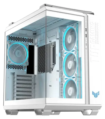 Obrázek produktu pro ASUS TUF GAMING GT502 Horizon TG ARGB White, Midi Tower, PC, Bílá, ATX, Micro ATX, Mini-ITX, Hraní, 16,3 cm
