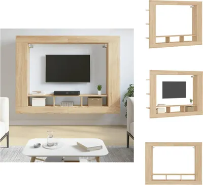 Zdjęcie produktu dla vidaXL Szafka pod TV dąb sonoma 152x22x113 cm materiał drewnopochodny - Szafki