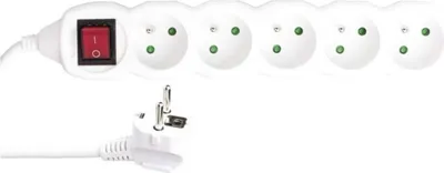 Obrázok produktu pre Predlžovací kábel s vypínačom – 5 zásuviek, 5m, 3× 1,5mm2 70271