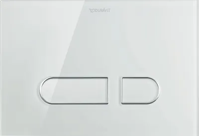 Image de Duravit DuraSystem plaque de déclenchement mécanique pour WC A1, verre blanc, 229,8x157mm, WD5002012000