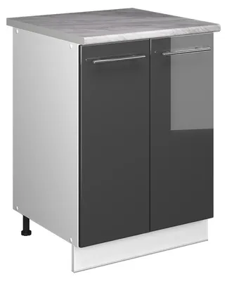 Zdjęcie produktu dla Szafka pod zlew Vicco Fame-Line Antracyt połysk/Biały 60 cm, Model 65080