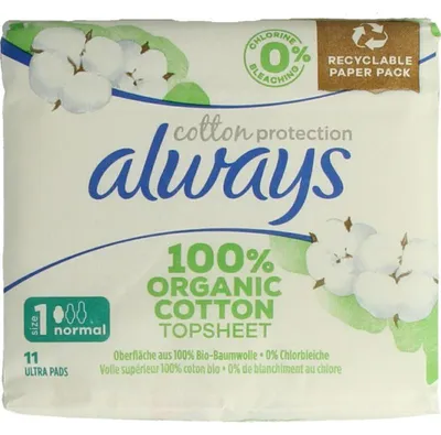 Productafbeelding van Always Maandverband Baumwolle Protection Normal (11 stuk)