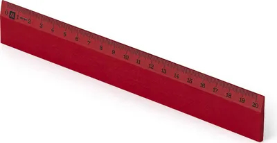 Image de Metrie | Scholar-20DR Règle en bois rouge foncé avec échelle en mm | 20 cm