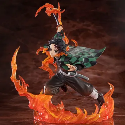 Immagine prodotto di Tamashii Nations, linea Demon Slayer, personaggio Tanjiro Kamado e Kyojuro Rengoku, action figure Figuarts ZERO, altezza 19,5 cm
